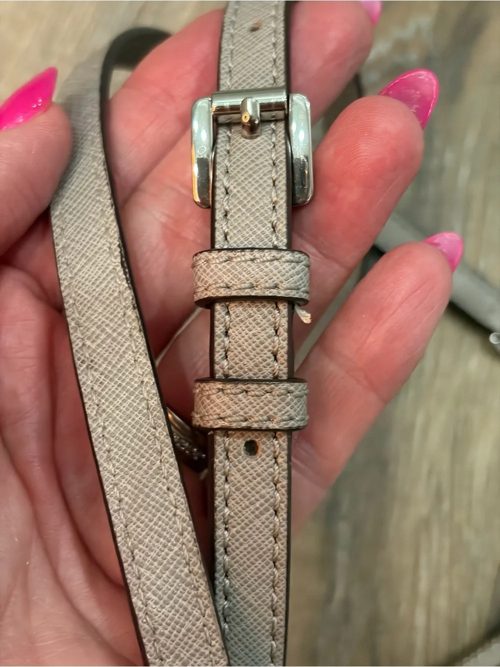 Michael Kors Grey East West Crossbody Bag with Silver Chain Strap. EUC!
